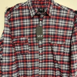 MVP Collections Bostonian Flannel Shirt Big & Tall (4XL) NWT